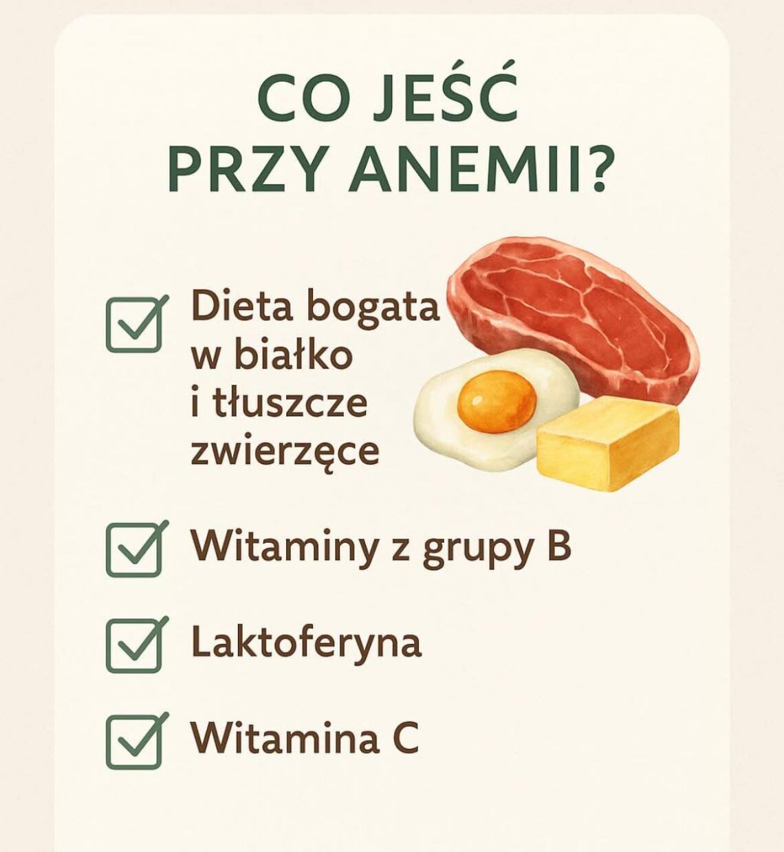 Anemia a dieta